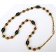 Unikite & Green Glass bead handmade necklace