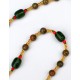 Unikite & Green Glass bead handmade necklace