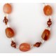 Detail of pretty Carnelian beads interspersed with Red Malachite beads