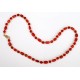 18" Red Coral bead necklace