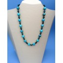 Turquoise & Chrysocolla bead necklace