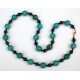 23" Turquoise & Chrysocolla bead necklace