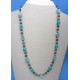 Square green crackle glass bead necklace & bracelet